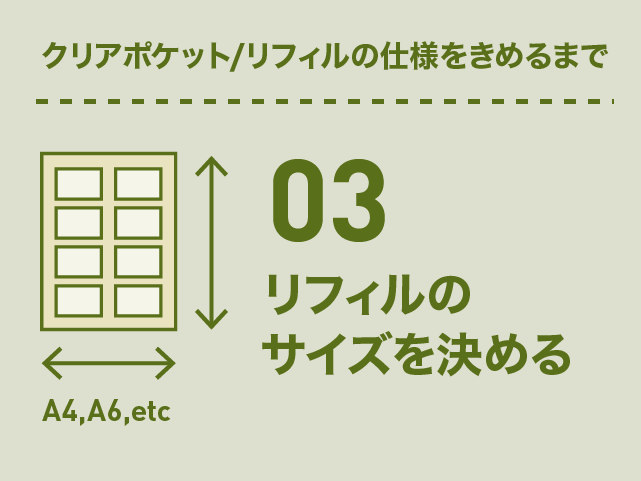 リフィルのサイズを決める